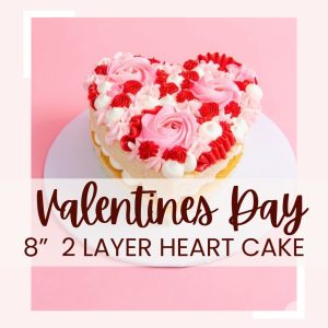 Clarenville Valentine 8 inch Heart Cake